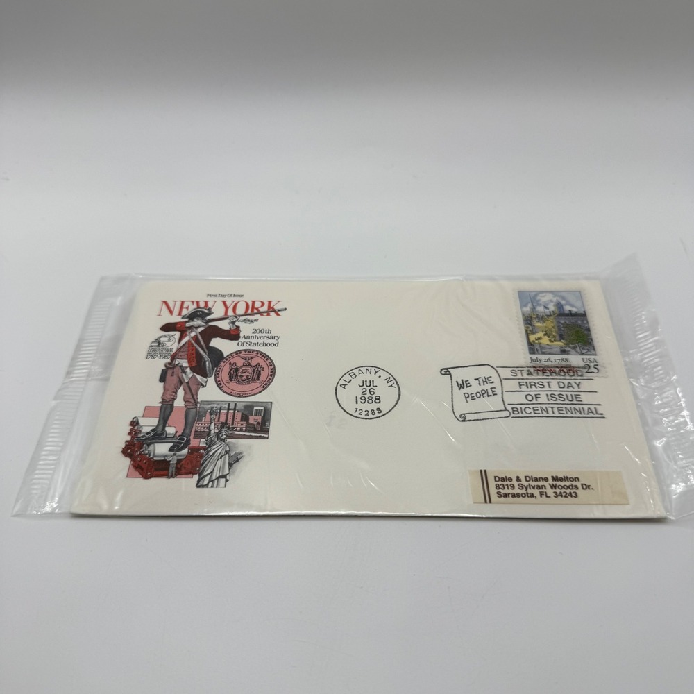 1988 USPS New York 200th Anniversary Statehood First Day Issue Cover Albany NY